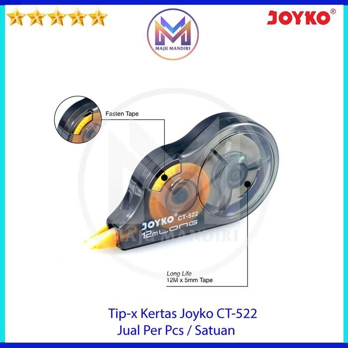 

New Tipe-x Kertas Joyko CT-522 , Correction Tape CT522 12m Tipex Tipx