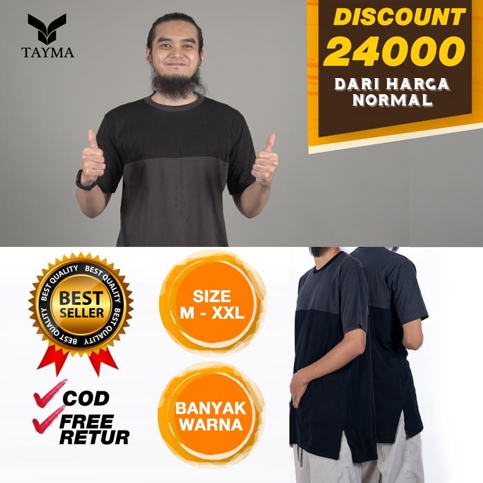 Pilihan- Baju Kaos Pria, Longline Pria, Kaos Kurta Lengan Pendek