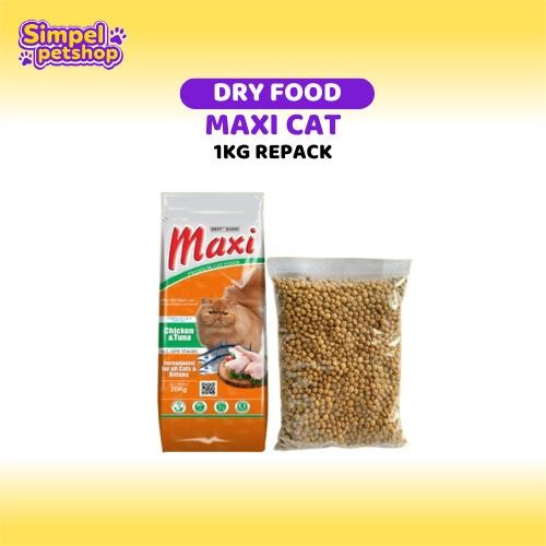 Chocolatoslatoe Maxi Cat 1Kg Makanan Kucing Repack Maxi Cat Dry Food Pakan Kucing Kering