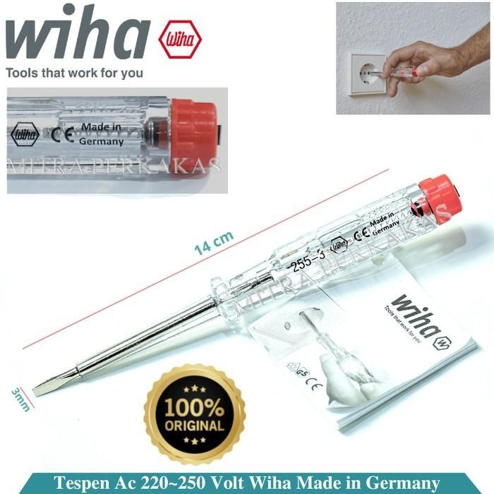 Obeng Test pen WIha 220-250 V Pengukur Arus Listrik Made in Germany