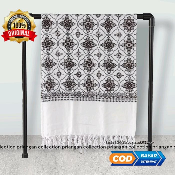 Pilihan- Sorban Panjang Terbaru Kashmir Ar-Rida / Serban Motif Batik Putih Rida Kasmir Motif