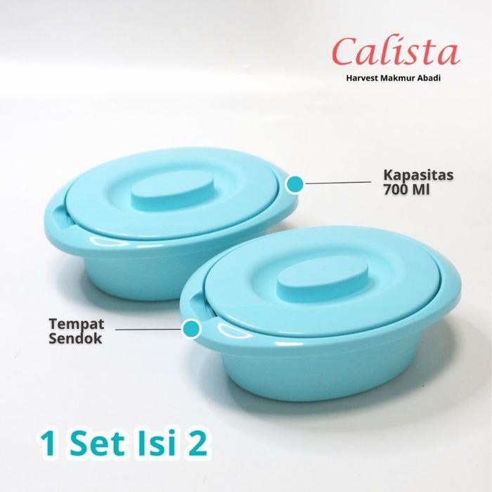 Calista Lotus Oval Set 2pcs / Lunch Box Calista