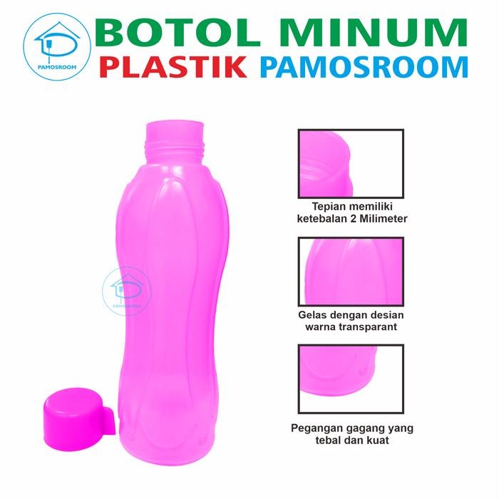 Pamosroom Botol Minum Plastik Tempat Minum Anak Sekolah Botol Sepeda Wadah Air Plastik Food Grade ML