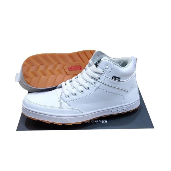 Brodo - Sepatu Boots Pria Original Boot Casual Cowok Hs210 Putih Polos Buat Gaya Dan Kerja