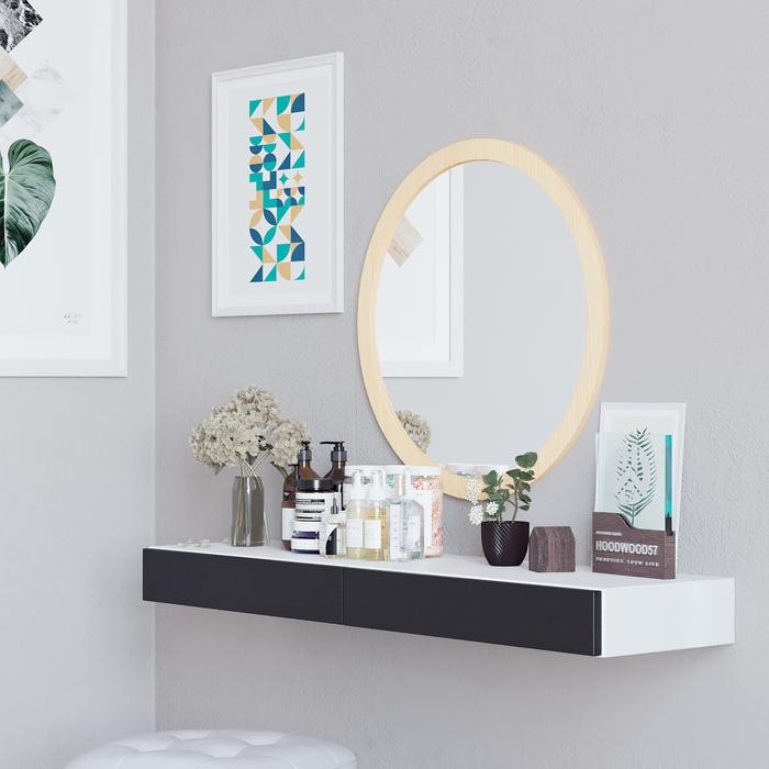 Rak Dinding Ambalan Laci Melayang/Rak Minimalis dari Kayu [80x20x7]