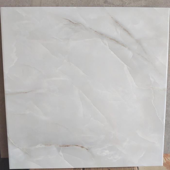 KERAMIK LANTAI 40x40 PUTIH ABU MOTIF MARMER FANCY GOLD GREY