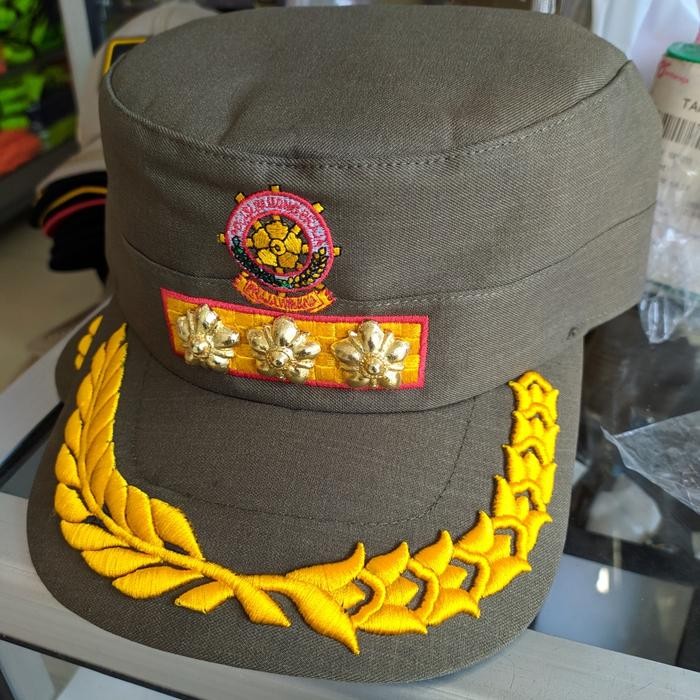 Ready TOPI KOMANDO hijauPOL PP 4a 4b