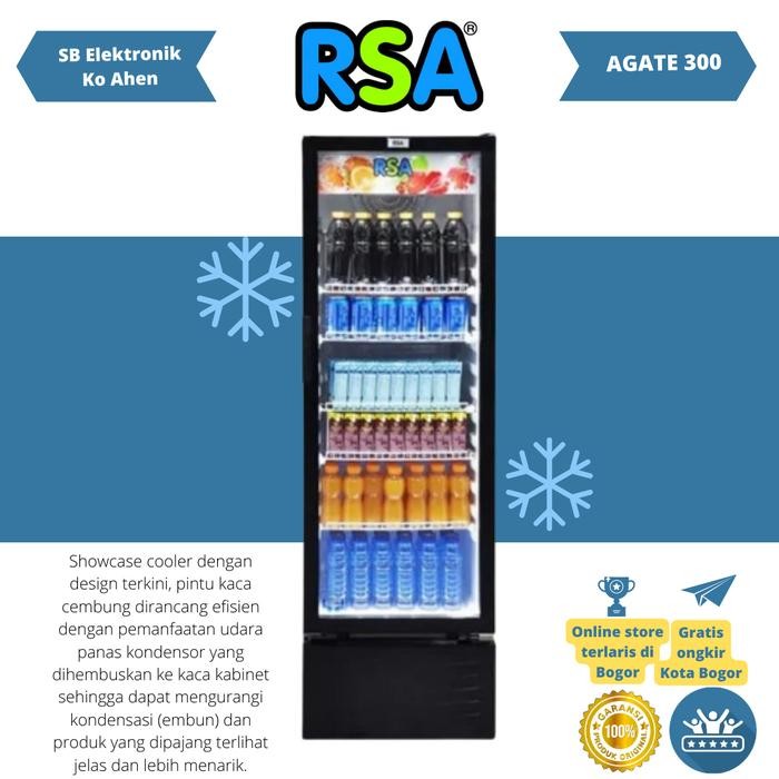 SHOWCASE RSA AGATE-300 SHOWCASE COLLER 282 LITER GARANSI RESMI