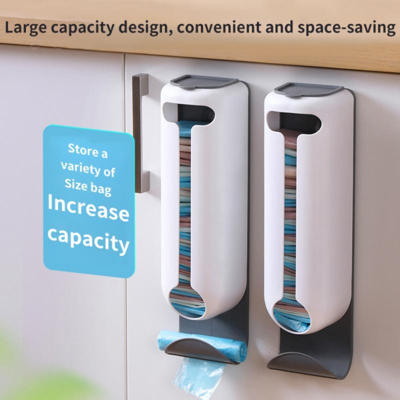 Wall Hanging Garbage Bag Storage Box Plastic Bag Storage Rack Holder
