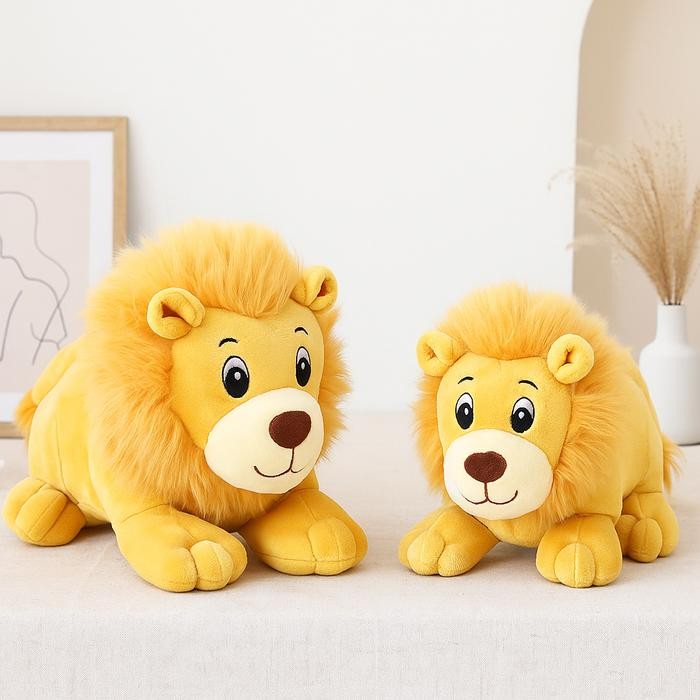 MJ Boneka Animal Lion Murah Ukuran L /Boneka Binatang Model Singa lucu SNI Bahan yelvo Import Hadiah