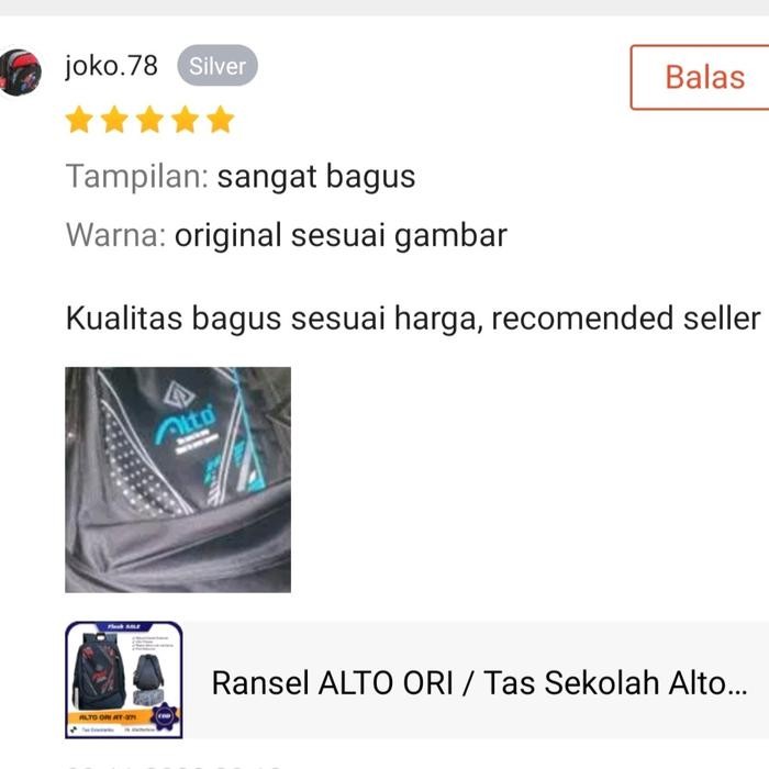 Sedia Ransel ALTO ORI Hitam Kombinasi Ukuran Besar Tas Sekolah Anak Laki-laki SD SMP SMA Polos