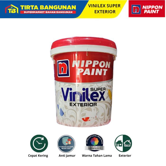 NIPPON PAINT VINILEX 300 WHITE CAT TEMBOK EXTERIOR CAT TEMBOK TEMBOK DINDING LUAR 25 KG