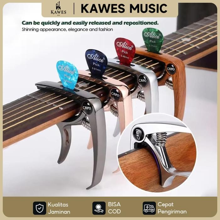 Capo gitar untuk akustik klasik elektrik nada gitar menyesuaikan aksesoris gitar tuning tuning logam
