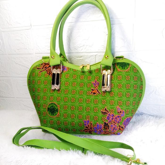 Top Tas muslimat nu/ tas wanita/ handle bag/ tas bentuk love Wanita Wanita Dewasa Cewek Kulit