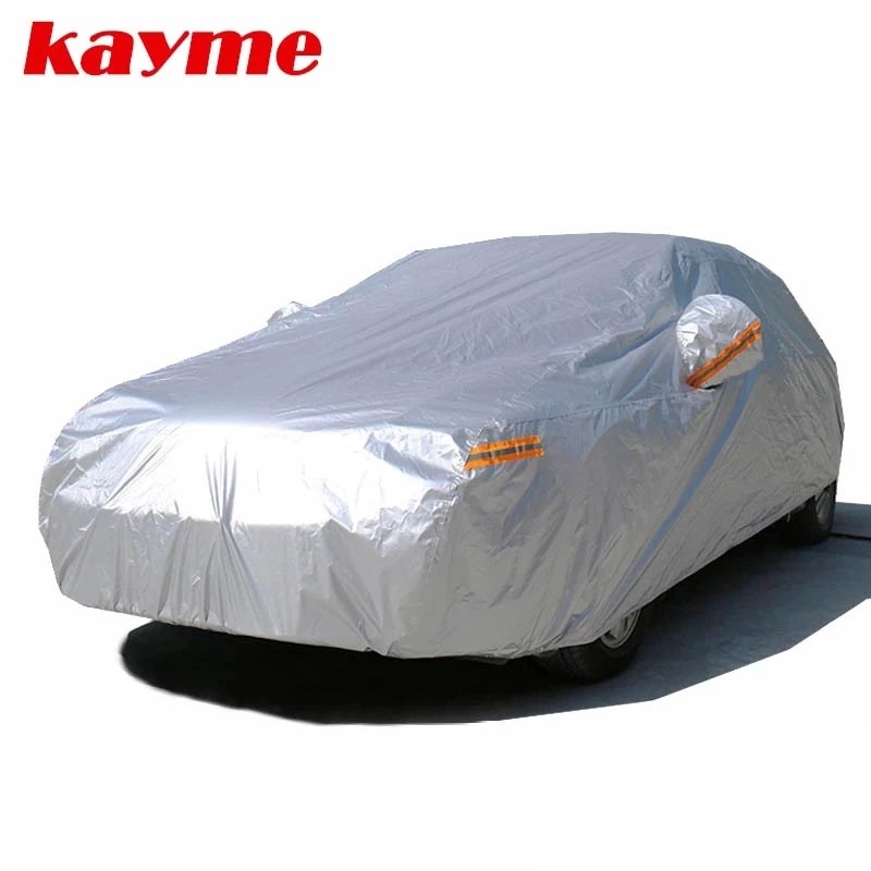Kayme 210T Waterproof Full Car Covers Outdoor sun uv protection, dust