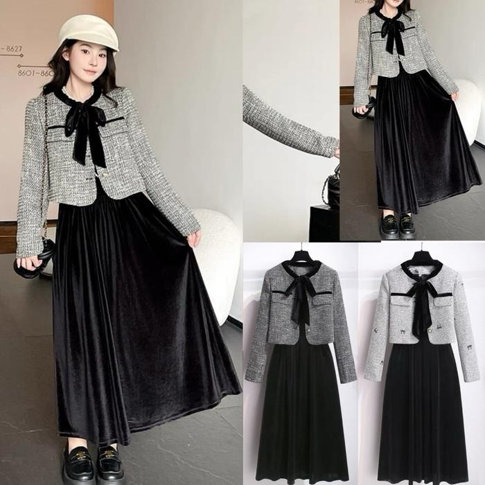 Vaoutfit MIZERA Oneset Dress Blazer Setelan Wanita premium
