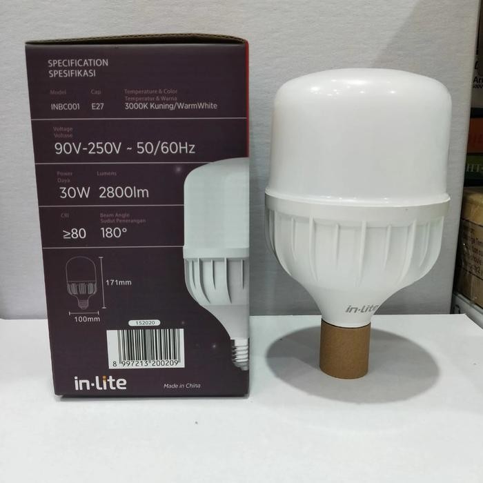 Lampu Led In-Lite 30Watt Cahaya Kuning/Bohlam Led In-Lite 30Watt Inbc0