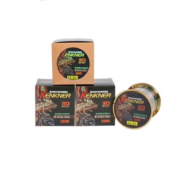 Senar Pancing Bunglon 3D Kenkner Panjang 500 Meter Anti Keriting dan Tahan Gesekan Joran Ikan Laut