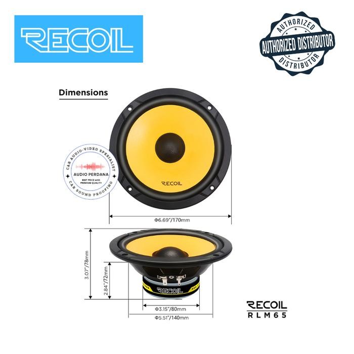 Speaker Recoil RLM65 RLM 65 Split 2 Way Original