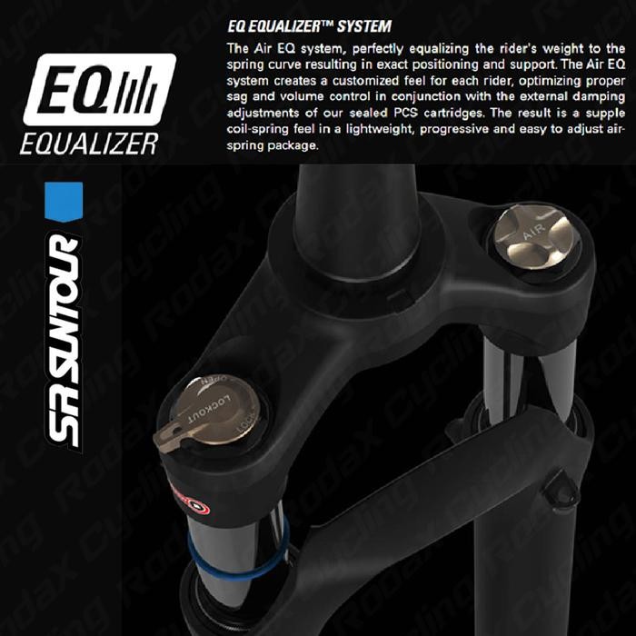 SR Suntour GVX LO-R Tapered Thru Axle Travel 50 mm Gravel Fork 700c TA Tyre Air Suspension Lockout