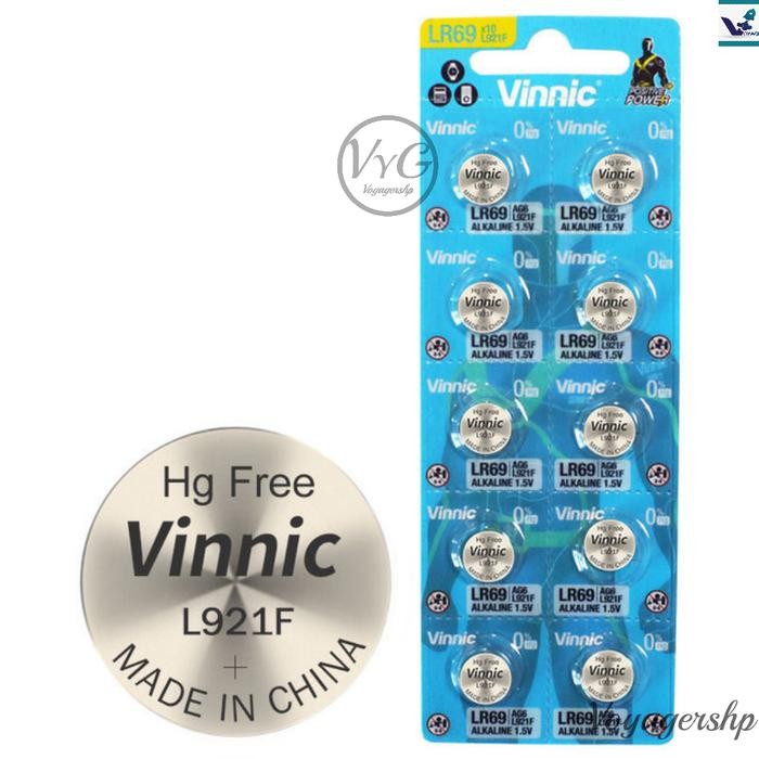 PilihanBaru- Baterai Vinnic L921F 921/920/Lr69/Ag6/371 Baterai Jam Tangan Chrono