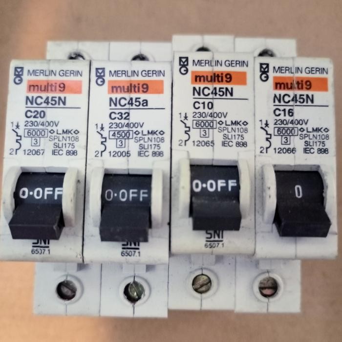 BERKUALITAS mcb merlin gerin nc45a 6,10,16