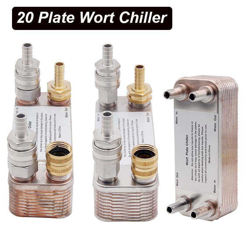 Homebrew Beer Wort Chiller 20 Plate Heat Exchanger B3-12A