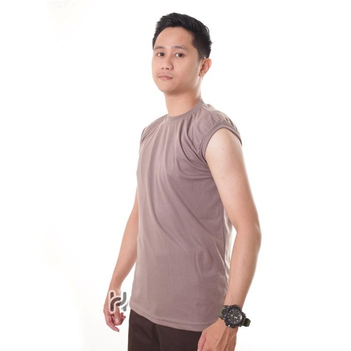 rv45- Kaos Singlet Security Dalaman Satpam Lekmong Warna Coklat Hitam Navy Pria Katun
