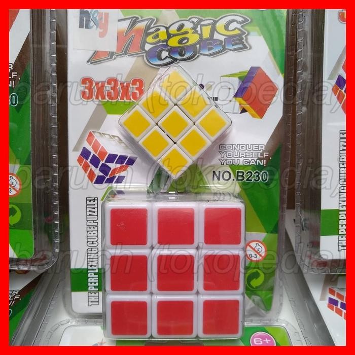 AnakPastiSuka- Rubik Magic Cube 3X3 Stikerless 2In1 Base Putih White Whitebase 3X3X3