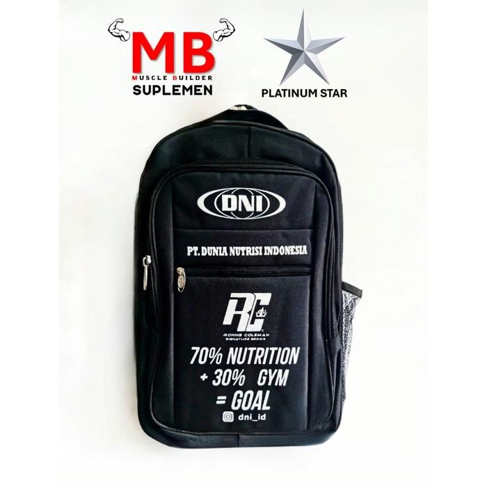 BACKPACK DNI DUNIA NUTRISI INDONESIA BAG BACK PACK BAGPACK RANSEL TAS PUNGGUNG RCSS RONNIE COLEMAN