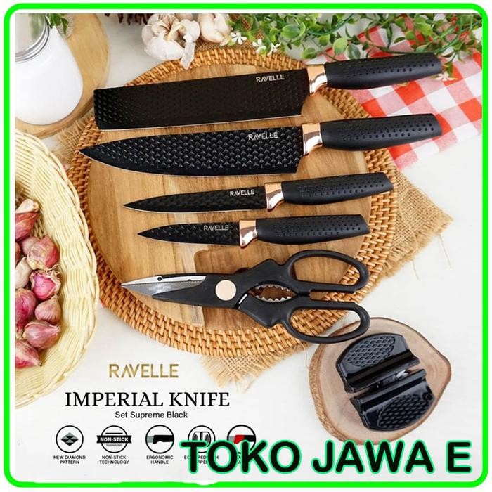 RAVELLE PISAU SET Like STEIN/RAVELLE Knife + Talenan - Emerald Green