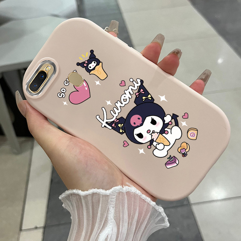 Casing Hp Untuk OPPO A7 A5s A12 A12s A11k Case Casing Anime keren hitam HP Kasing bulat gemuk Cesing