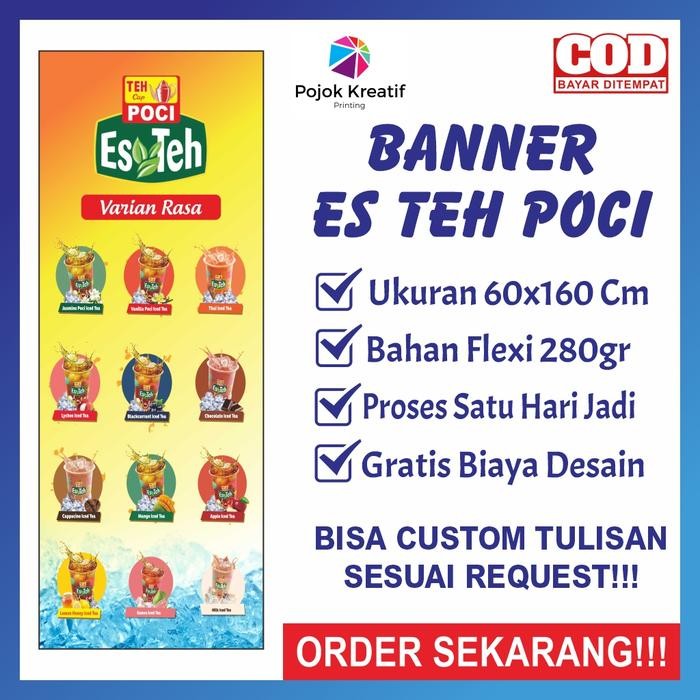 DISKON Banner Baner Bener Benner Spanduk Sepanduk Backdrop Plang Poster Usaha Jual Jualan Plang Es