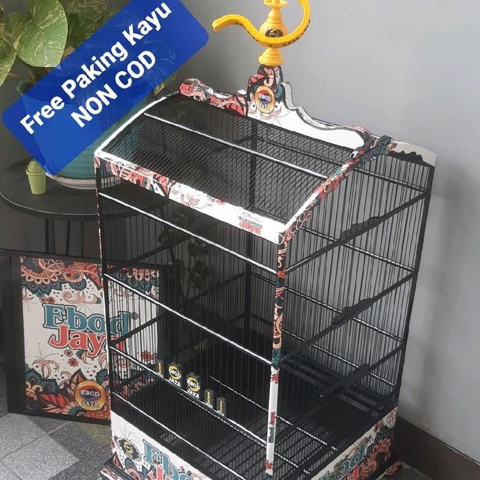 DISKON Sangkar Kotak kosan 40x40 ruji fiber Ebod jaya decal READY STOCK