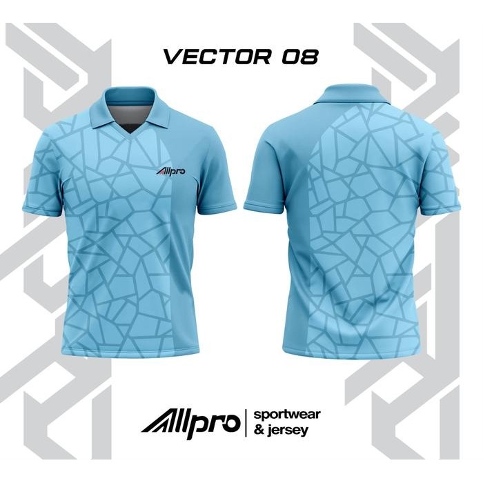 ORIGINAL PRO Kaos Sport Jersey PingPong Badminton Seri Vector 08 Nyaman READY STOCK