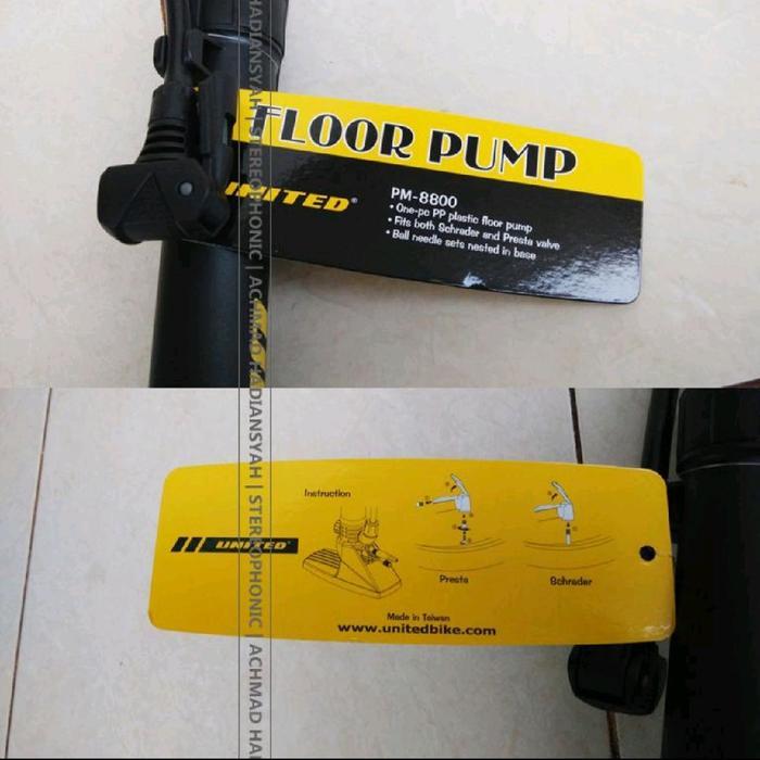 Hot Sale Pompa Sepeda United Pm8800 Floor Pump United Pm-8800 Pompa Lantai Pm8800