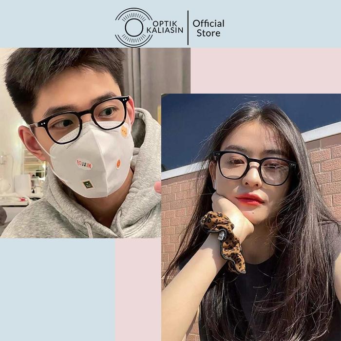 Premium Optik Kaliasin - Frame Kacamata Vintage Pria Wanita Retro Kotak Bold Tebal Iutto Original