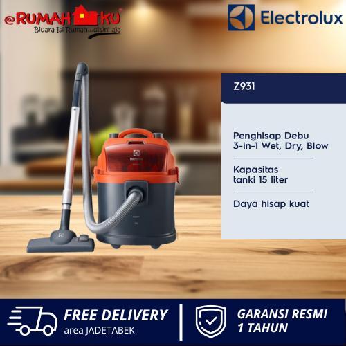 ELECTROLUX Z931 Penghisap Debu Wet & Dry Z 931 Vacuum Cleaner Kapasitas Drum Besar 1400-1600W Filter