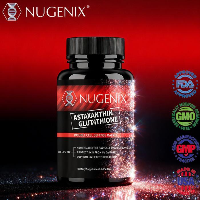 READY Terlaris Nugenix Astaxanthin + Glutathione, Kombinasi Antioksidan Ganda Promo Murah