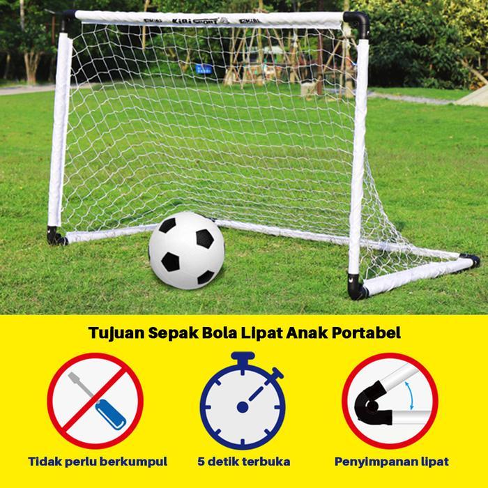 Onetwofit Gawang Sepak Bola Anak-Anak Lipat Portabel Foot Ball Sport Gawang Futsal Outdoor Sepatu