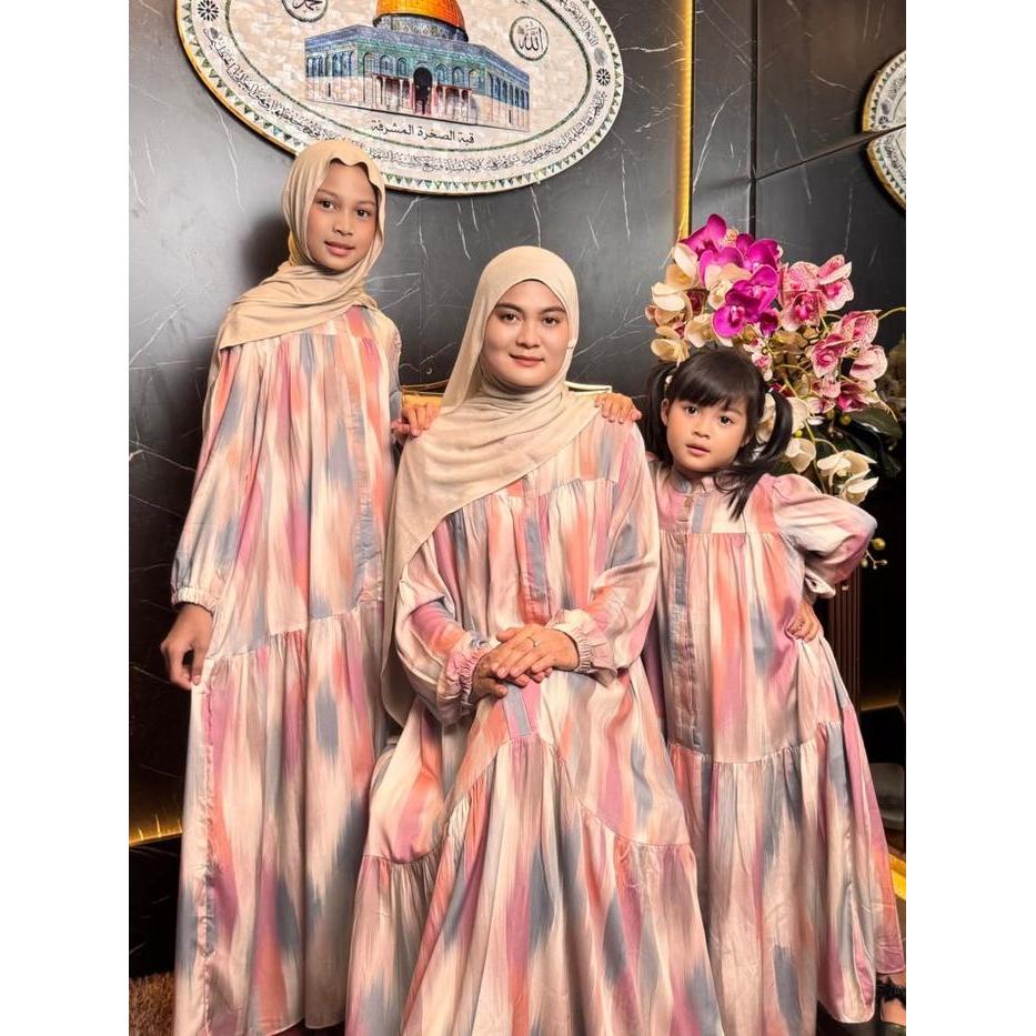 GAMIS ARA GAMIS COUPLE MOM AND KIDS COUPLE MAMA DAN ANAK PEREMPUAN GEGE COUPLE CLOTHING