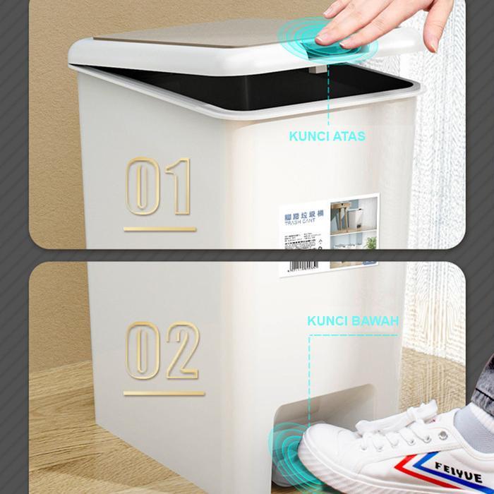 Ibumillenial Tempat Sampah Injak Kaki Tempat Sampah Dapur Penyimpanan Sampah Organizer Rumah Dengan