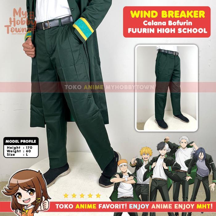 Celana Gakuran Wind Breaker : Furin Hh School Umemiya Hajime Sakura Haruka furin ufuurin Nirei