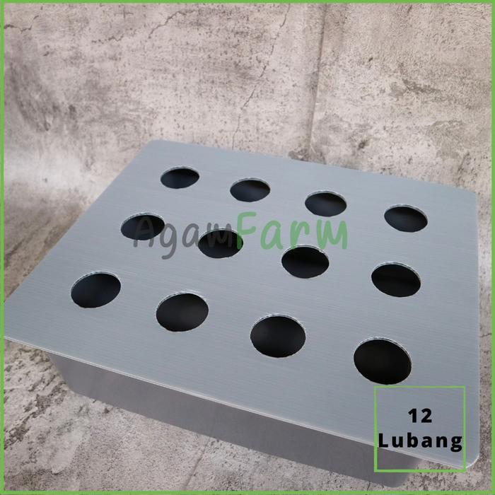 Bak Hidroponik Plus Tutup Impraboard 12 Lubang