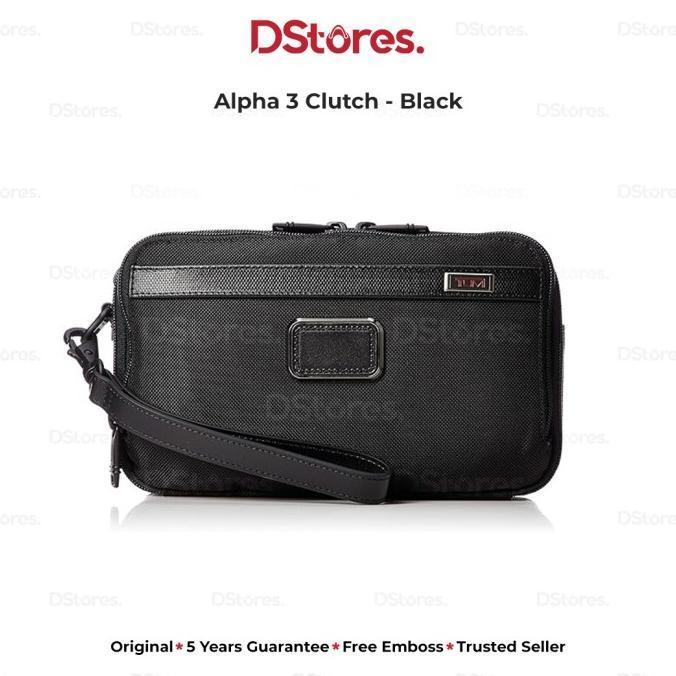 TUMI Alpha 3 Clutch - Black New