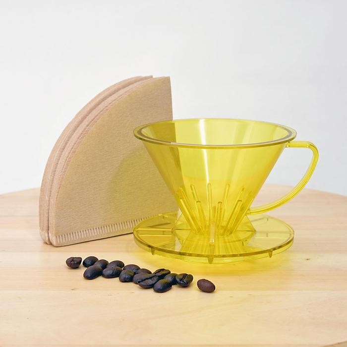 

SUJI DRIPPER V60 01 YELLOW SOLID + PAPER FILTER 01 NATURAL 40 LBR