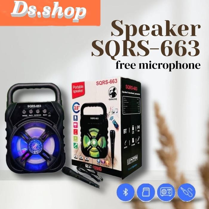 New speaker SQRS 663 speaker set mic speaker wireless speaker portable
