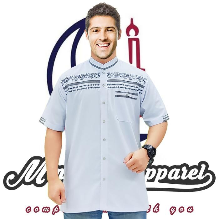 Baju Koko Putih Tulang Bahan Katun