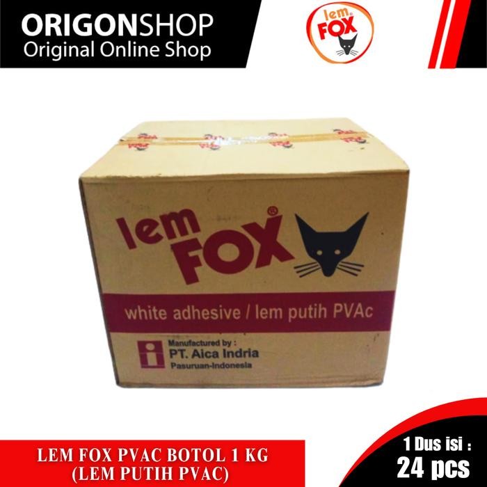 

LEM FOX PVAC BOTOL 1 KG / LEM PUTIH (HARGA GROSIR) 1 DUS = 24 PCS ORI