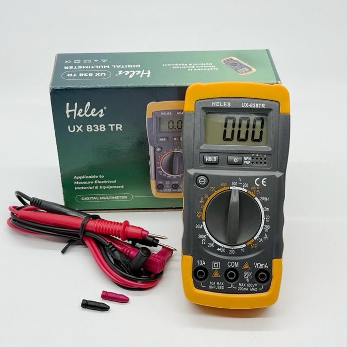 Multitester Heles Digital Ux 838 Tr Multimeter Digital Avometer Original Heles